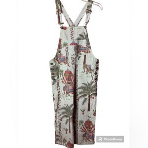 Circus Elephant Print Overalls